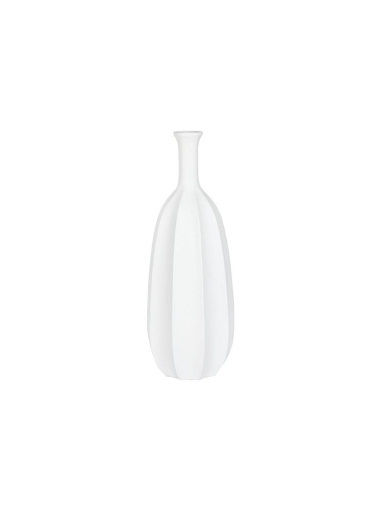 Vase Home ESPRIT White Fibreglass 34 x 34 x 100 cm
