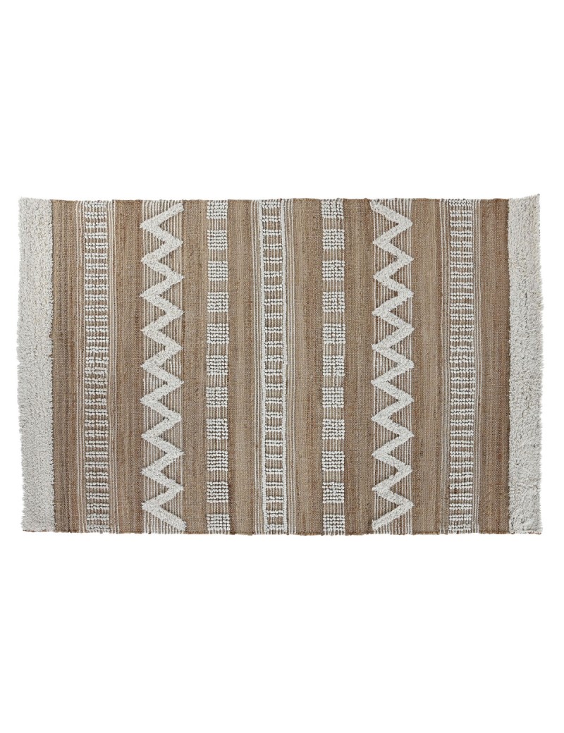 Tapete Home ESPRIT Branco Castanho Boho 160 x 230 x 1 cm