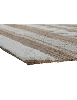 Tapete Home ESPRIT Branco Castanho Boho 160 x 230 x 1 cm