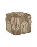 Footrest Home ESPRIT Beige Natural 45 x 45 x 45 cm