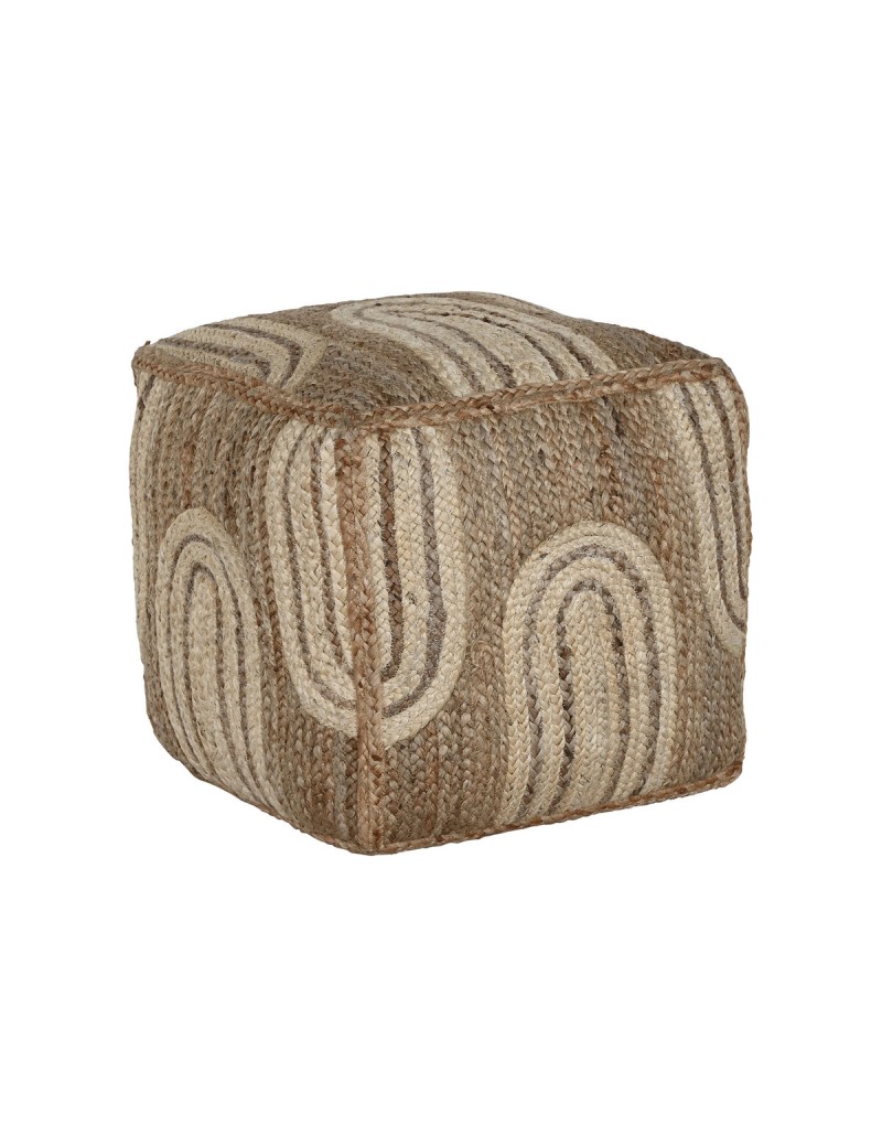 Footrest Home ESPRIT Beige Natural 45 x 45 x 45 cm