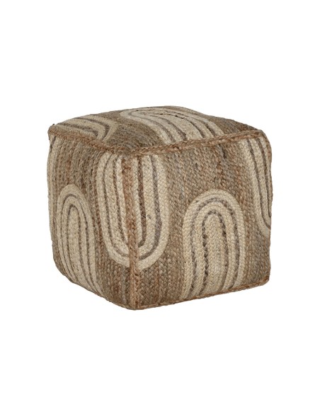 Footrest Home ESPRIT Beige Natural 45 x 45 x 45 cm