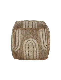 Footrest Home ESPRIT Beige Natural 45 x 45 x 45 cm