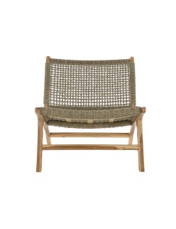 Siège DKD Home Decor Marron Naturel Bois Teck 65 x 80 x 68 cm