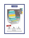 Folding Chair with Headrest 80 x 65 x 45 cm Multi-position Striped