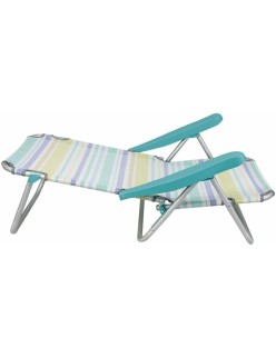 Folding Chair with Headrest 80 x 65 x 45 cm Multi-position Striped
