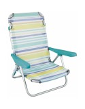 Folding Chair with Headrest 80 x 65 x 45 cm Multi-position Striped