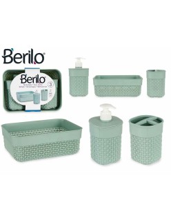 Conjunto de Banho Berilo PP-107-3 Verde Plástico (12 Unidades)