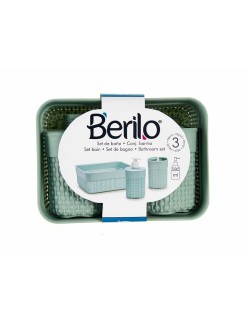 Conjunto de Banho Berilo PP-107-3 Verde Plástico (12 Unidades)