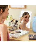 InnovaGoods Miroir de maquillage éclairé Miroir de salle de bain avec design pliant et vue