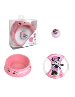 Conjunto de Oferta Minnie Mouse Cor de Rosa 21,0 x 21,0 x 8,8 cm Cão
