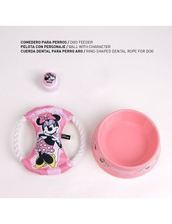 Conjunto de Oferta Minnie Mouse Cor de Rosa 21,0 x 21,0 x 8,8 cm Cão