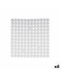 Alfombrilla Antideslizante para Ducha Transparente PVC 54 x 54 x 1 cm (6 Unidades)