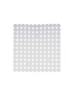 Alfombrilla Antideslizante para Ducha Transparente PVC 54 x 54 x 1 cm (6 Unidades)