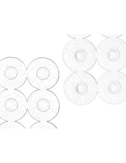 Alfombrilla Antideslizante para Ducha Transparente PVC 54 x 54 x 1 cm (6 Unidades)