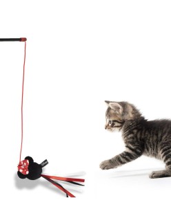 Jouet pour chats Minnie Mouse Noir 3,0 x 7,0 x 46,0 cm Plastique