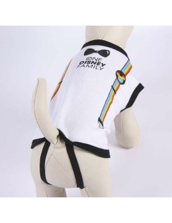 Dog T-shirt Disney Pride White