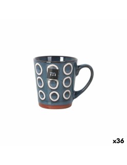 Tasse mug La Mediterránea Almudena Bleu 200 ml (36 Unités)