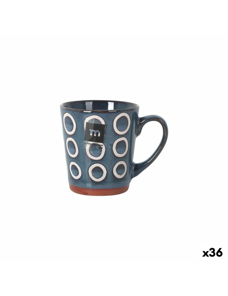 Tasse mug La Mediterránea Almudena Bleu 200 ml (36 Unités)