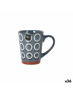 Tasse mug La Mediterránea Almudena Bleu 330 ml (36 Unités)