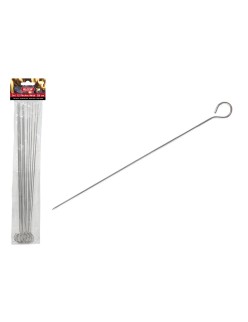 Ensemble de brochettes pour barbecue Algon Métal 25 cm 12 Pièces (24 Unités)