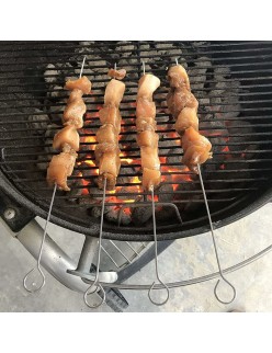 Barbecue Skewer Set Algon Metal 35 cm 12 Pieces (24 Units)
