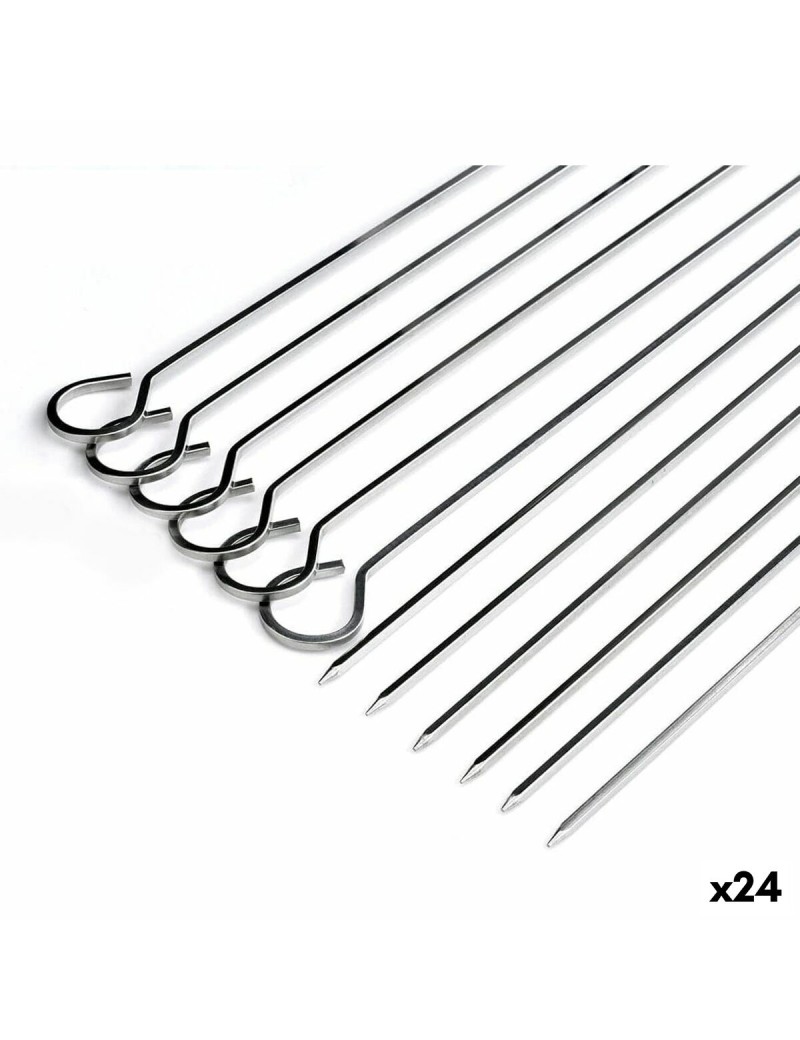 Barbecue Skewer Set Algon Metal 27 cm 6 Pieces (24 Units)