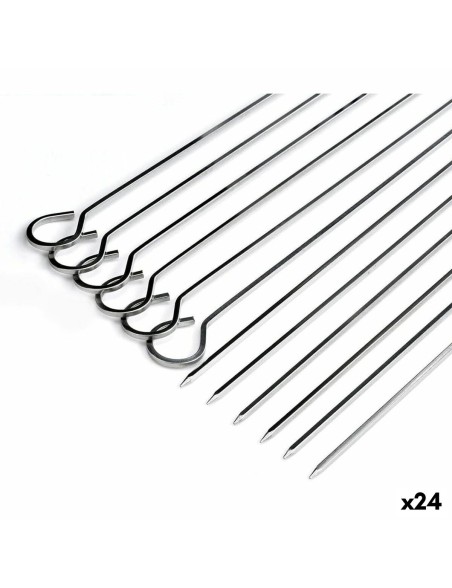 Barbecue Skewer Set Algon Metal 27 cm 6 Pieces (24 Units)