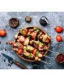 Grillspieß-Set Algon Metall 27 cm 6 Stücke (24 Stück)