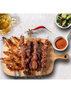 Barbecue Skewer Set Algon Metal 27 cm 6 Pieces (24 Units)