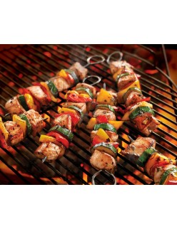 Barbecue Skewer Set Algon Metal 27 cm 6 Pieces (24 Units)