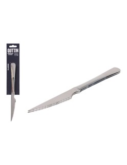 Set de Cuchillos para Carne Quttin Classic Plateado Acero Inoxidable 21,5 x 1,9 cm 2 Piezas (12 Unidades)