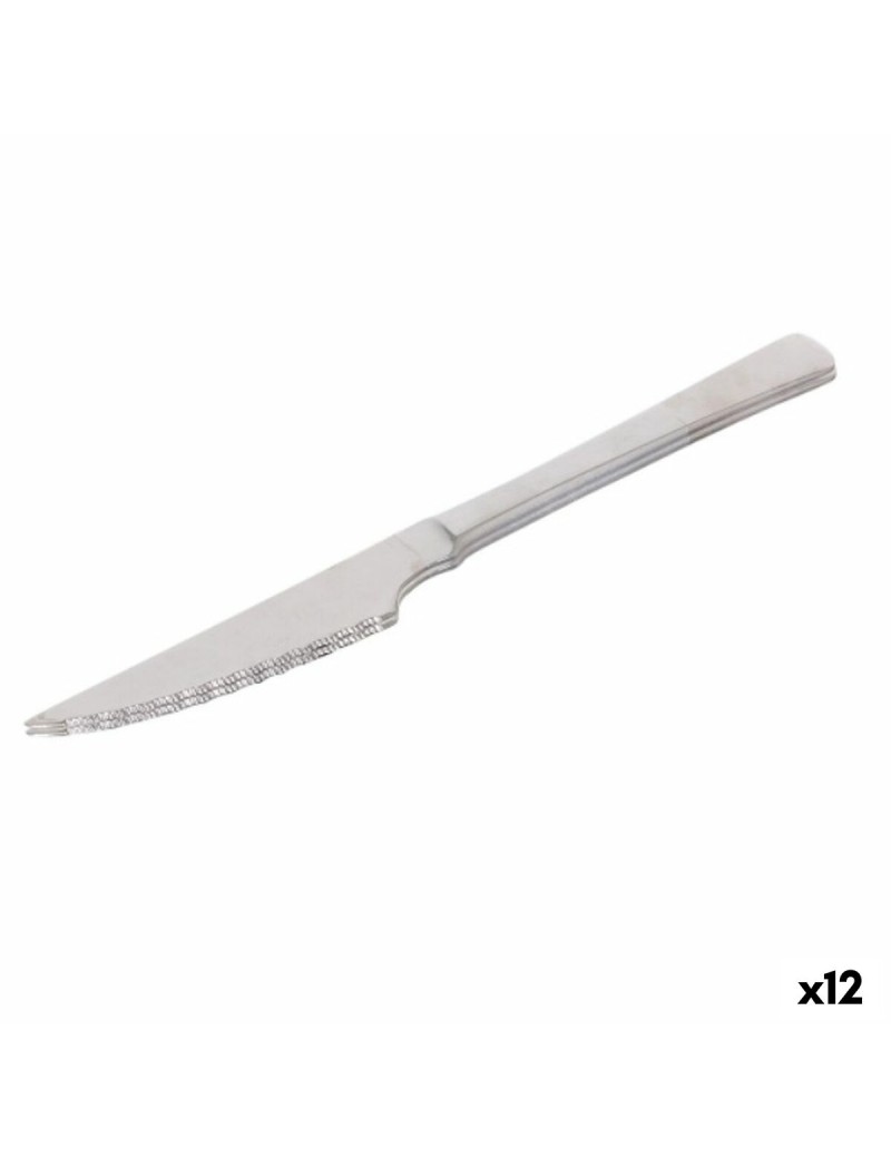 Set de Cuchillos para Carne Quttin Madrid Plateado Acero Inoxidable 21 x 2 x 0,5 cm 2 Piezas (12 Unidades)