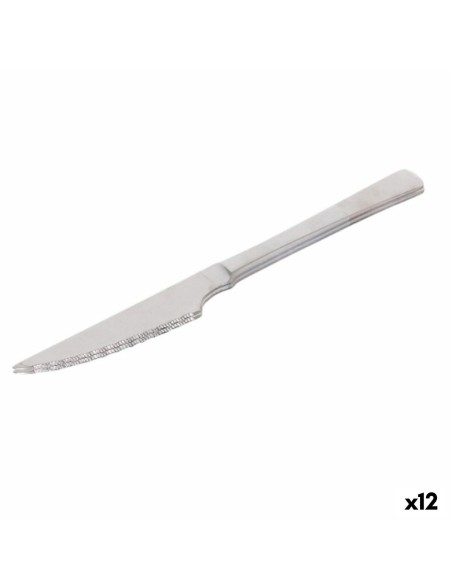 Set de Cuchillos para Carne Quttin Madrid Plateado Acero Inoxidable 21 x 2 x 0,5 cm 2 Piezas (12 Unidades)