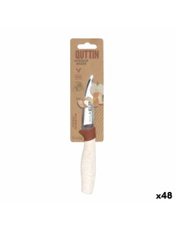 Coltello Spelucchino Quttin Terra Marrone Argentato Acciaio inossidabile 9 cm (48 Unità)