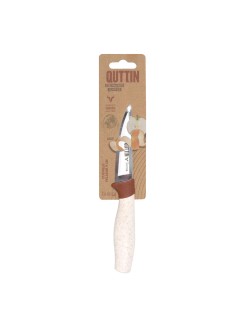 Coltello Spelucchino Quttin Terra Marrone Argentato Acciaio inossidabile 9 cm (48 Unità)