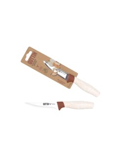 Coltello Spelucchino Quttin Terra Marrone Argentato Acciaio inossidabile 9 cm (48 Unità)