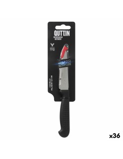 Coltello Spelucchino Quttin Laser Nero Argentato Acciaio inossidabile 8,5 cm (36 Unità)