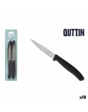 Set di Coltelli per Pelare Quttin Basic Nero Argentato Acciaio inossidabile 9 cm 4 Pezzi (18 Unità)