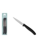 Set di Coltelli per Pelare Quttin Basic Nero Argentato Acciaio inossidabile 9 cm 4 Pezzi (18 Unità)