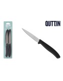 Set di Coltelli per Pelare Quttin Basic Nero Argentato Acciaio inossidabile 9 cm 4 Pezzi (18 Unità)