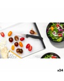 Set di Coltelli per Pelare Cuyfor Nero Argentato Acciaio inossidabile 7,5 cm 6 Pezzi (24 Unità)