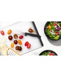 Peeler Knife Set Cuyfor Black Silver Stainless steel 7,5 cm 6 Pieces (24 Units)