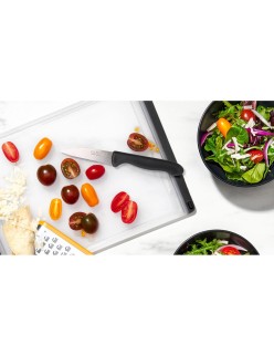 Set di Coltelli per Pelare Cuyfor Nero Argentato Acciaio inossidabile 7,5 cm 6 Pezzi (24 Unità)