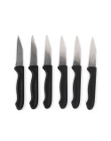 Set di Coltelli per Pelare Cuyfor Nero Argentato Acciaio inossidabile 7,5 cm 6 Pezzi (24 Unità)