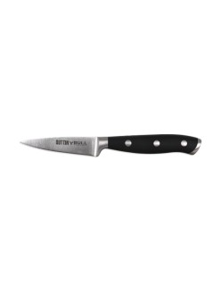 Coltello Spelucchino Quttin Bull Nero Argentato Acciaio inossidabile 9 cm (4 Unità)