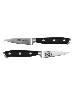 Coltello Spelucchino Quttin Bull Nero Argentato Acciaio inossidabile 9 cm (4 Unità)