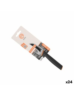 Coltello Spelucchino MasterChef Nero Argentato Acciaio inossidabile 7,5 cm (24 Unità)
