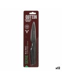 Coltello Spelucchino Quttin Black Acciaio inossidabile 9 cm (12 Unità)