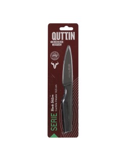 Coltello Spelucchino Quttin Black Acciaio inossidabile 9 cm (12 Unità)
